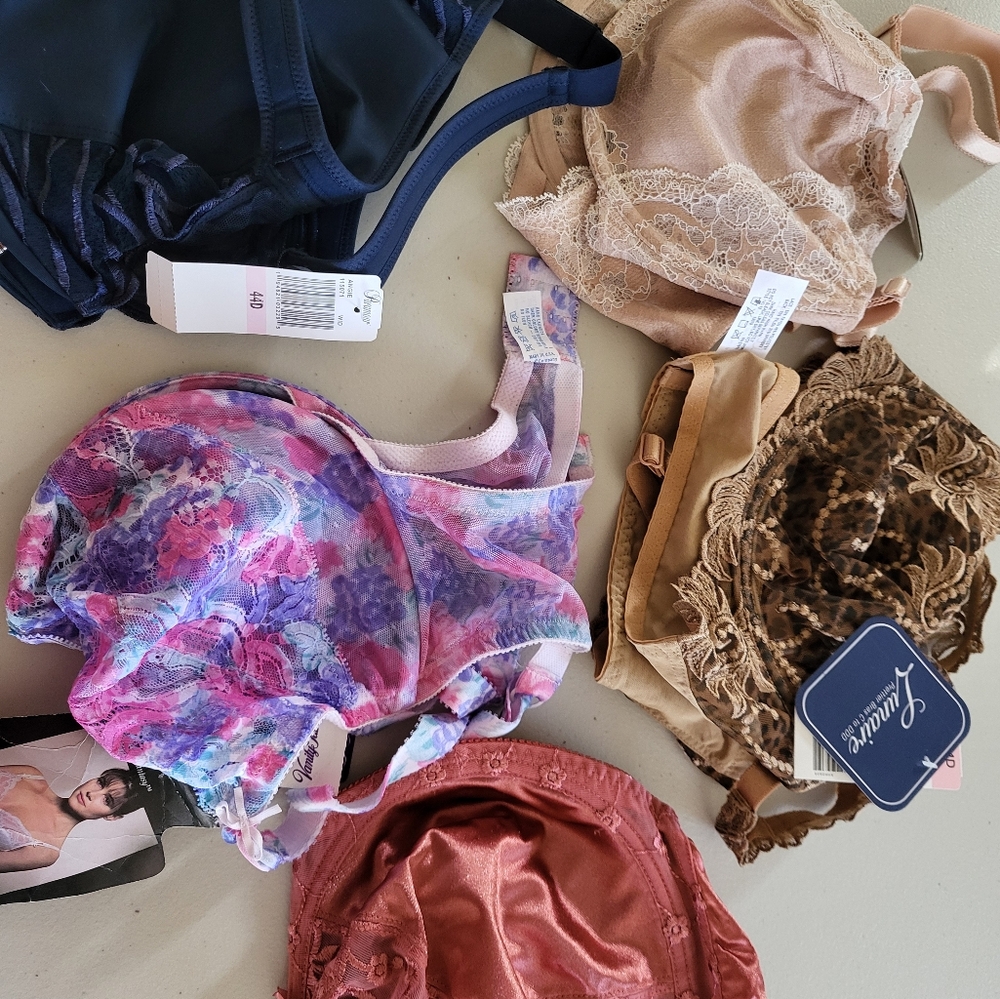 Bundle of 5 new bras size 44D.